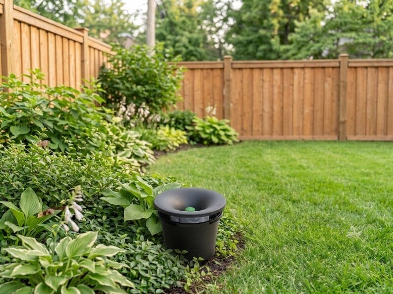 Mosquito pod in backyard